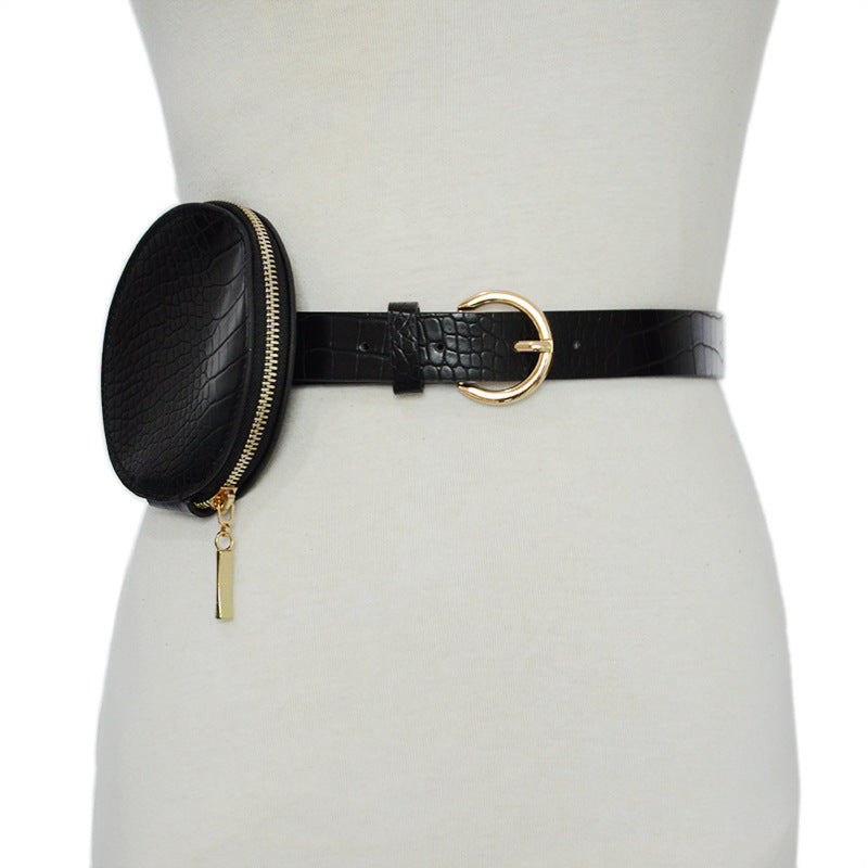 Crocodile pattern versatile fanny pack belt