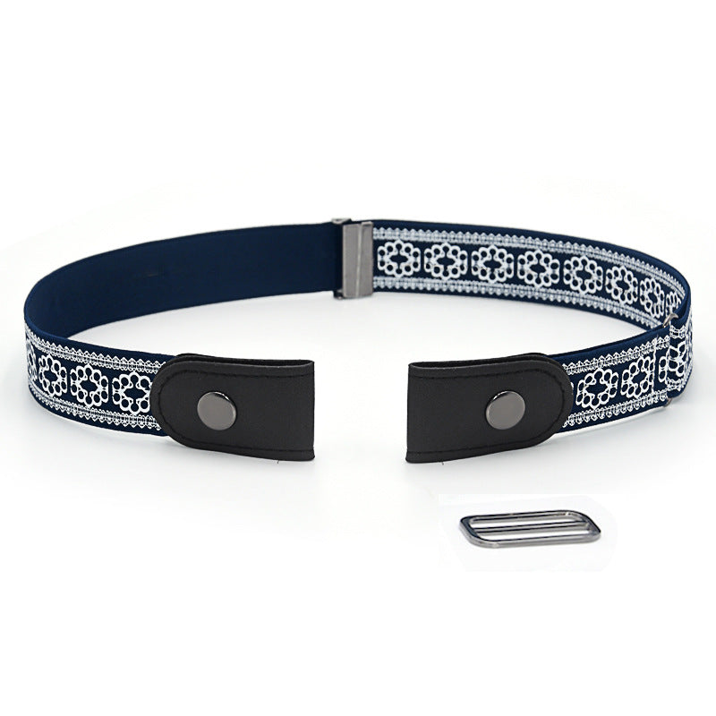 Elastic elastic buckle-free belt