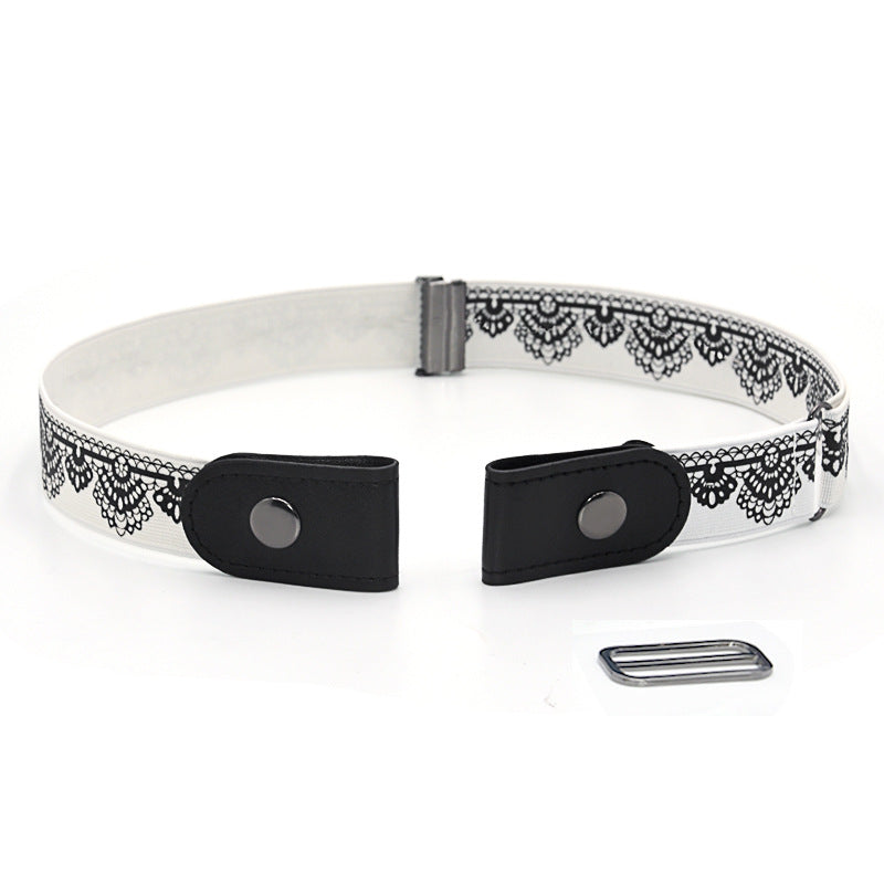 Elastic elastic buckle-free belt