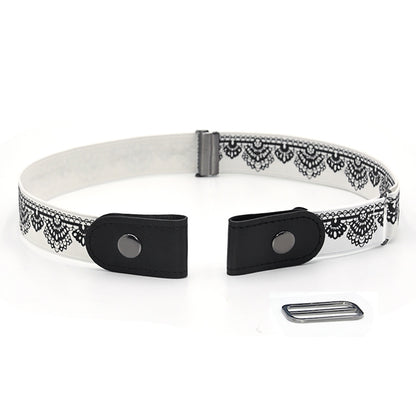 Elastic elastic buckle-free belt