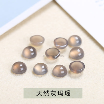 agate chalcedony stone round ring surface loose stone