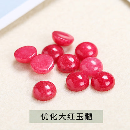 agate chalcedony stone round ring surface loose stone