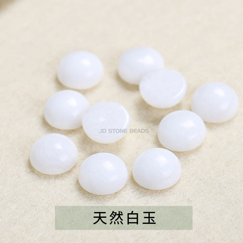 agate chalcedony stone round ring surface loose stone