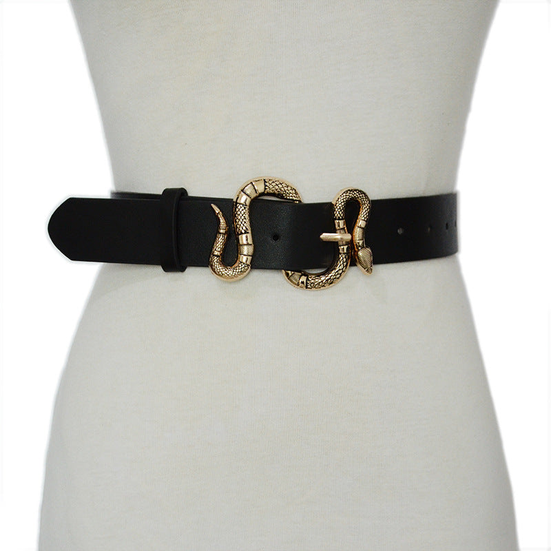 Snake buckle belt