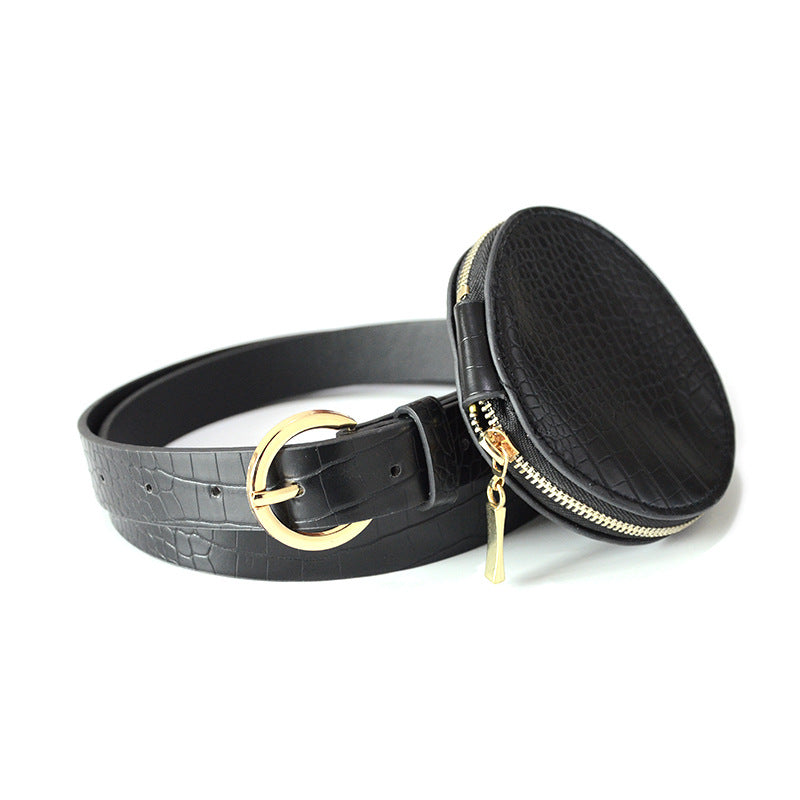 Crocodile pattern versatile fanny pack belt