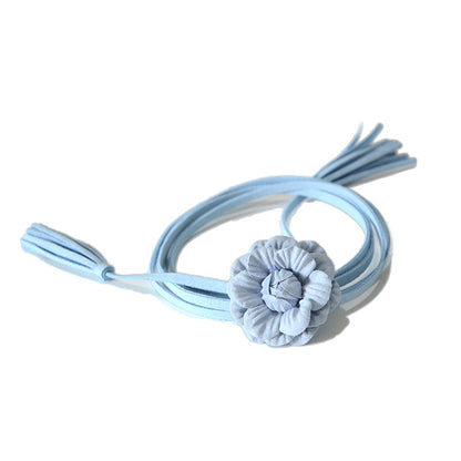 Flower suede thin waist rope