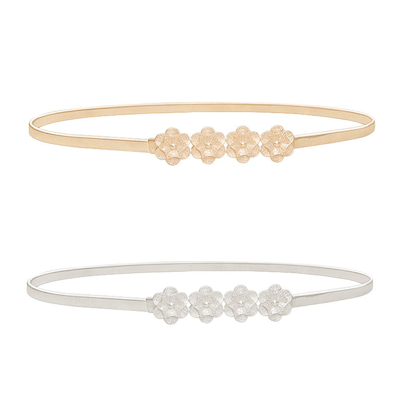 Gold elastic waist chain decoration