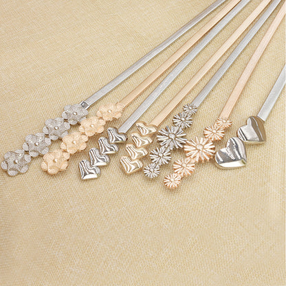 Gold elastic waist chain decoration