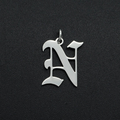 5 pcs/titanium steel letter pendant for men and women