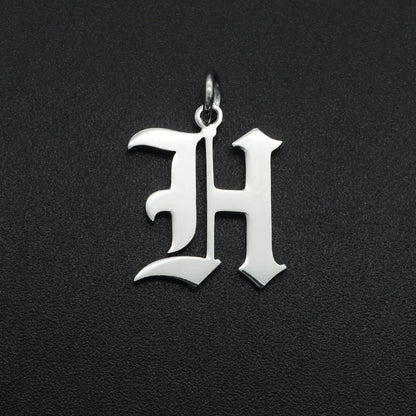 5 pcs/titanium steel letter pendant for men and women