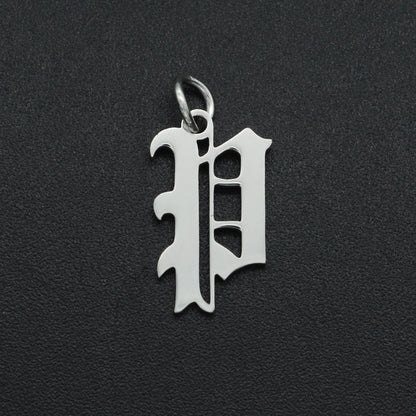 5 pcs/titanium steel letter pendant for men and women