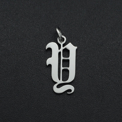 5 pcs/titanium steel letter pendant for men and women