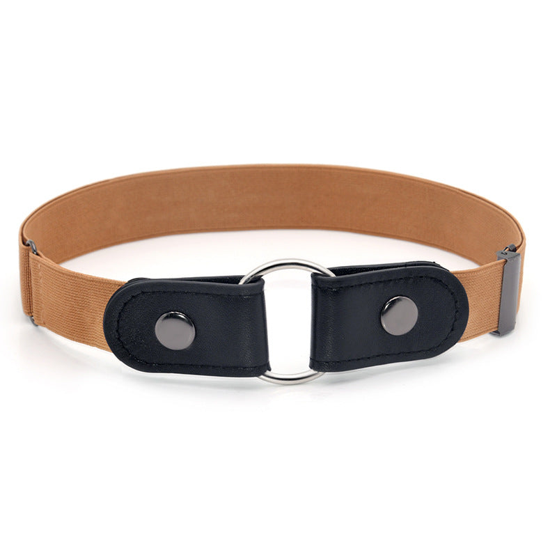 Elastic elastic buckle-free belt