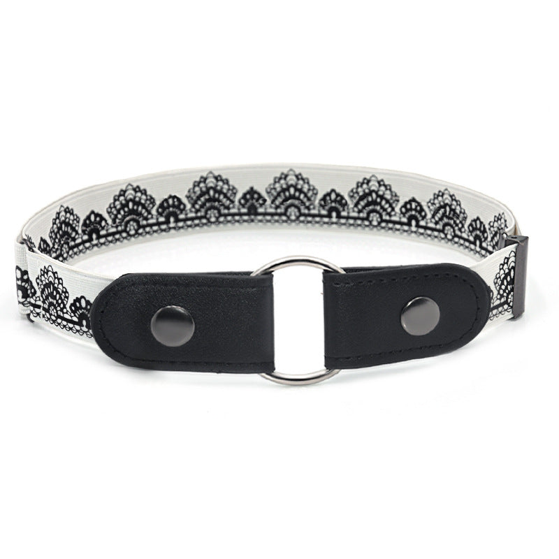 Elastic elastic buckle-free belt