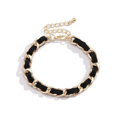 Tobillera con flocado exagerado estilo punk 