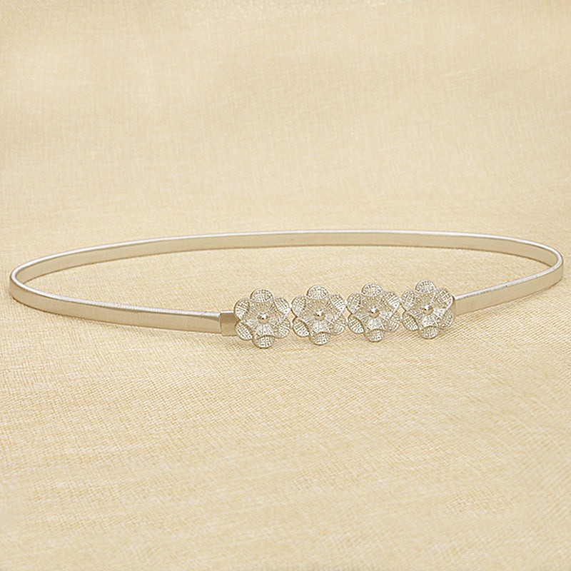 Gold elastic waist chain decoration