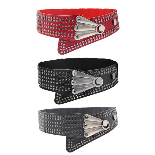 Punk style elastic belt wholesale