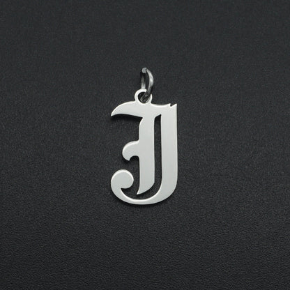 5 pcs/titanium steel letter pendant for men and women