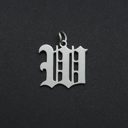 5 pcs/titanium steel letter pendant for men and women