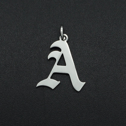 5 pcs/titanium steel letter pendant for men and women