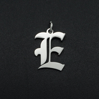 5 pcs/titanium steel letter pendant for men and women