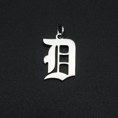 5 pcs/titanium steel letter pendant for men and women