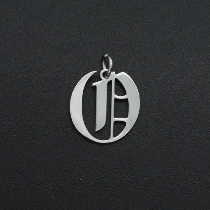 5 pcs/titanium steel letter pendant for men and women