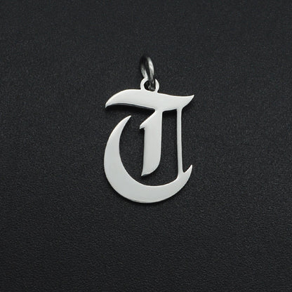 5 pcs/titanium steel letter pendant for men and women