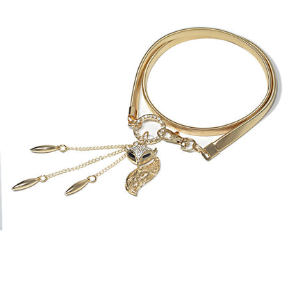 fashion Metal spring waist chain