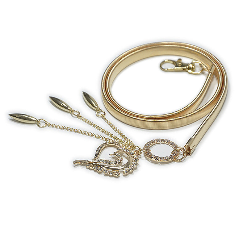 fashion Metal spring waist chain