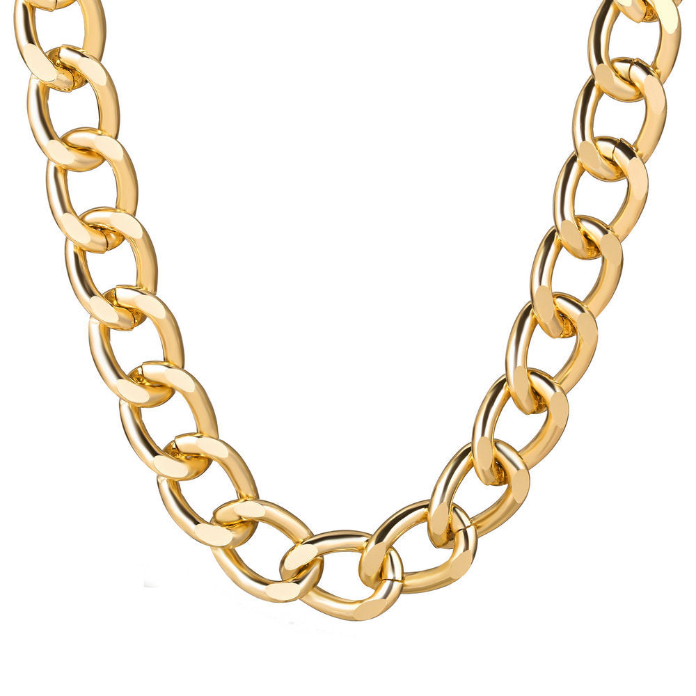 Retro Thick Chain Collarbone Necklace