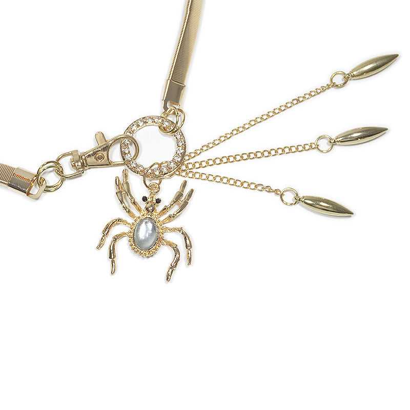 Goldfish rhinestone inlaid pendant waist chain