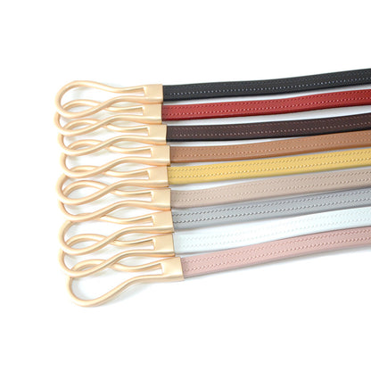 Real cowhide thin belt