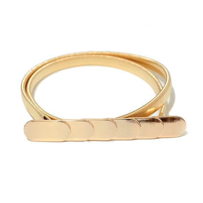 Double ring buckle elastic waist chain