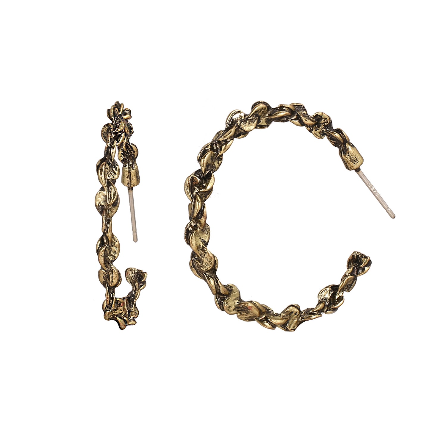 Pendientes de aro personalizados con la letra C 
