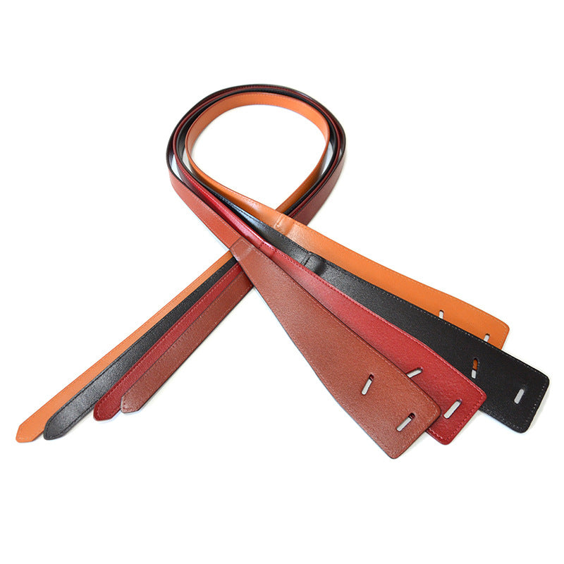 Double layer real cowhide wide waist seal