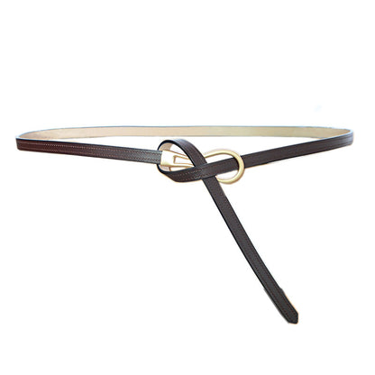 Real cowhide thin belt