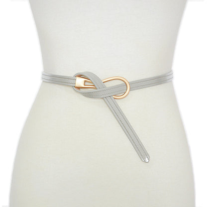 Real cowhide thin belt