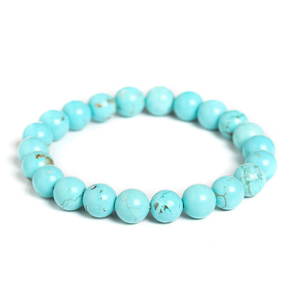 Blue turquoise bracelet DIY simple single ring