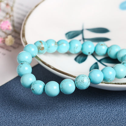 Blue turquoise bracelet DIY simple single ring