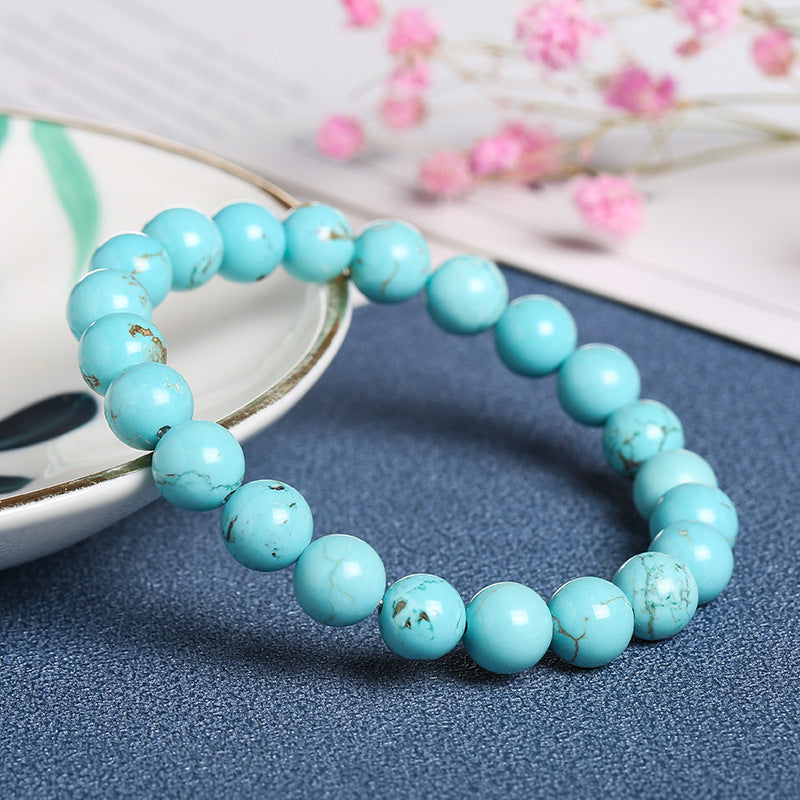Blue turquoise bracelet DIY simple single ring