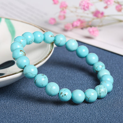 Blue turquoise bracelet DIY simple single ring
