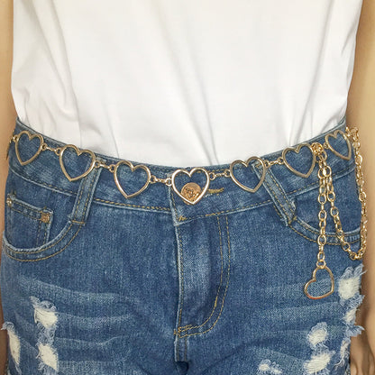 European and American fashion love waist chain