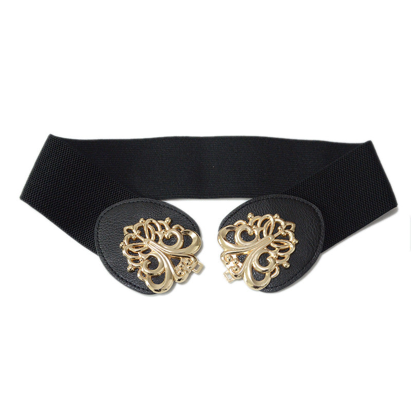 Pattern decorative elastic band wide waist seal