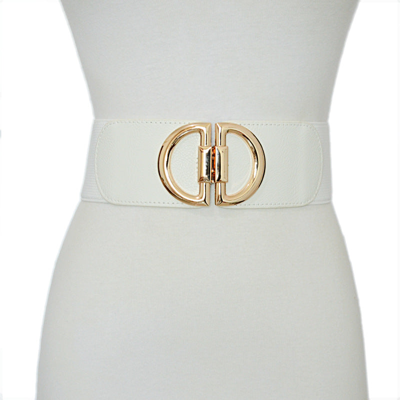 Semicircular ring buckle elastic wide waist seal