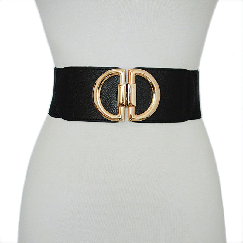 Semicircular ring buckle elastic wide waist seal