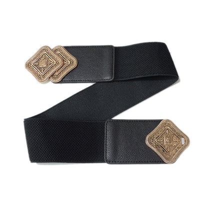 Carved buckle waist elastic band wide waist seal