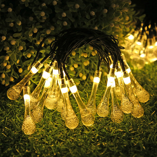 Pequeña gota de agua LED luces de colores de gota de agua solar 