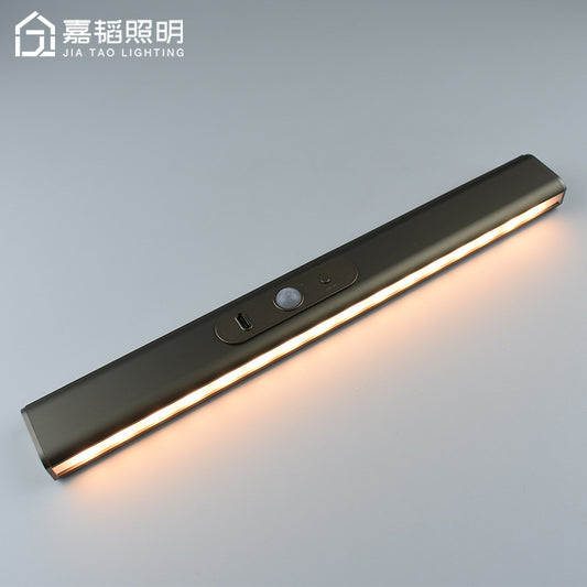 Wardrobe hanging clothes rod with light led