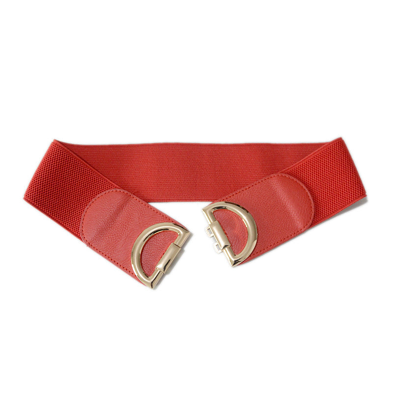 Semicircular ring buckle elastic wide waist seal